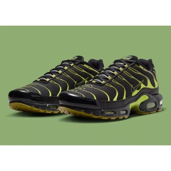 Nike Other - Nike Air Max Plus Black/Black-Cyber-Pacific Moss Mens Shoes DM0032 010 Size 10